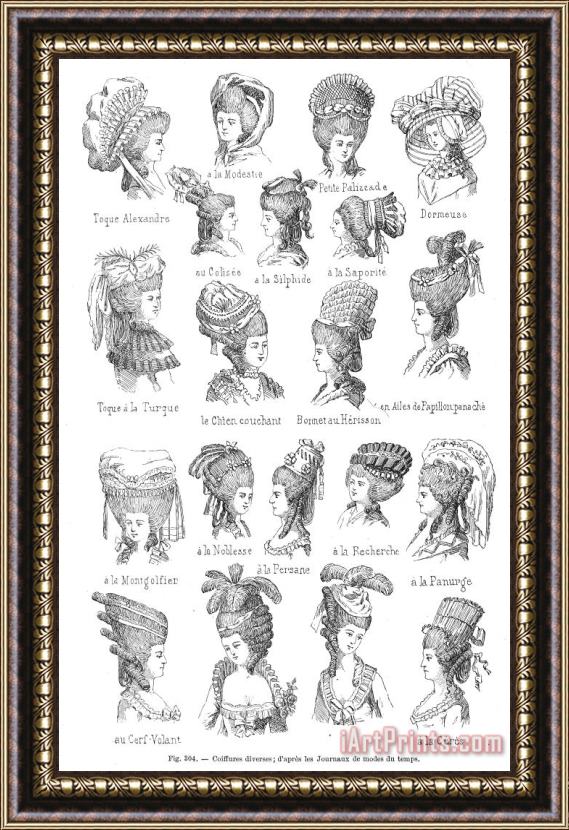 Others HAIRSTYLE, 18th CENTURY Framed Print