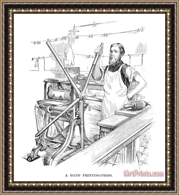 Others Hand Printing-press, 1890 Framed Print