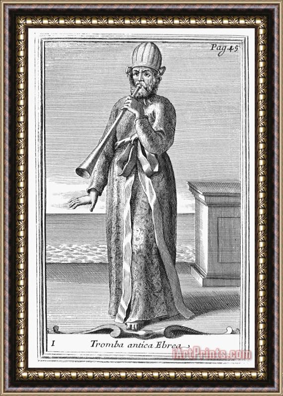 Others Hebrew Trumpet, 1723 Framed Print