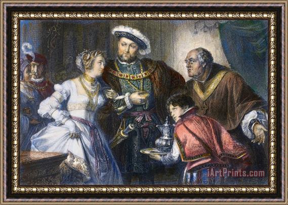 Others Henry Viii And Anne Boleyn Framed Print