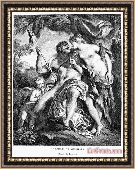 Others Hercules And Omphale Framed Painting