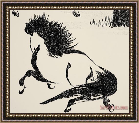 Others HOKUSAI: HORSE, c1814 Framed Painting