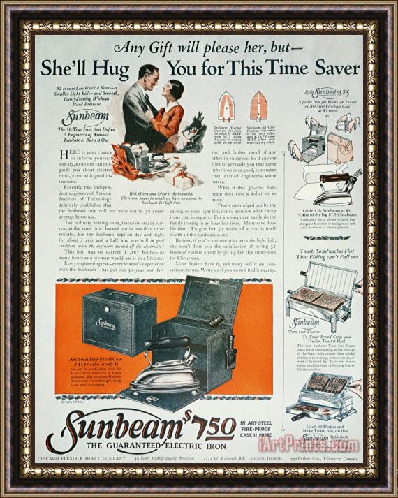 Others Home Appliance Ad, 1926 Framed Print