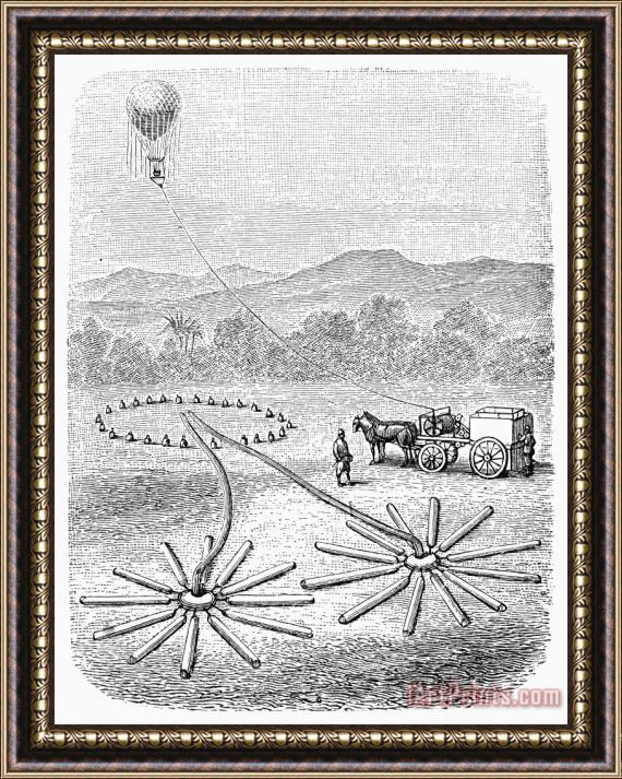 Others Hot Air Balloon Inflation Framed Painting
