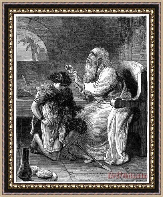 Others Isaac Blesses Jacob Framed Painting