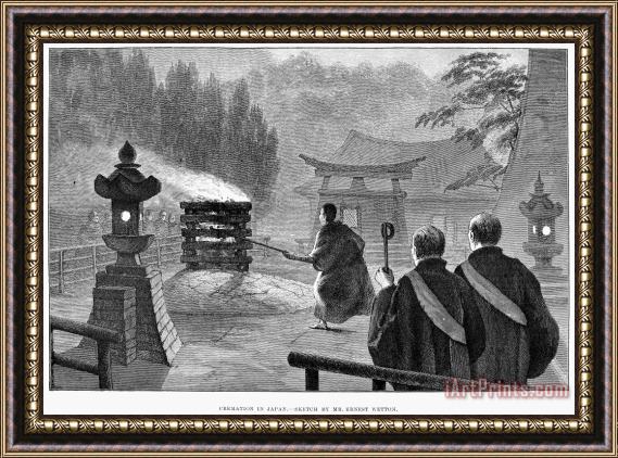 Others Japan: Cremation, 1890 Framed Painting