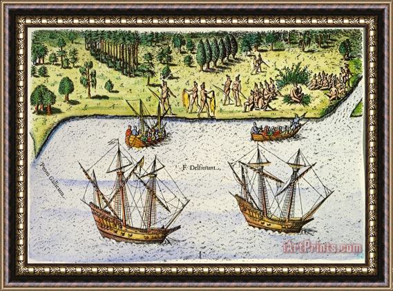 Others Jean Ribault: Florida, 1562 Framed Painting