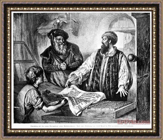 Others Johann Gutenberg Framed Painting