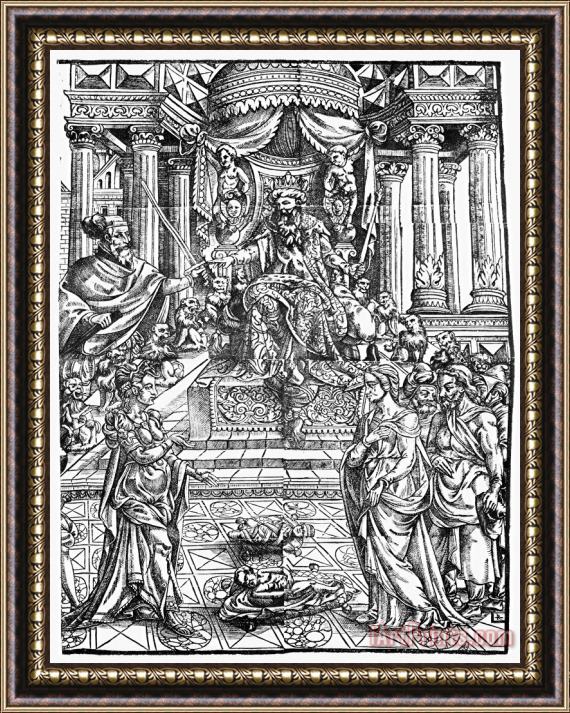 Others Judgment Of Solomon Framed Painting