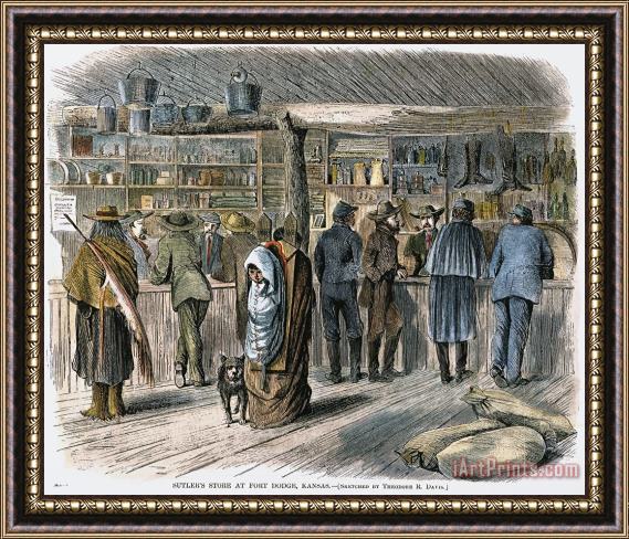Others Kansas: Trading Post, 1867 Framed Painting