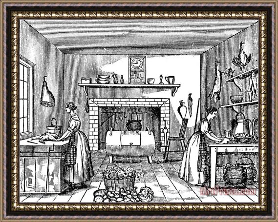 Others KITCHEN, 19th CENTURY Framed Painting