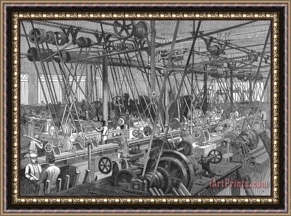 Others Locomotive Factory, 1864 Framed Painting