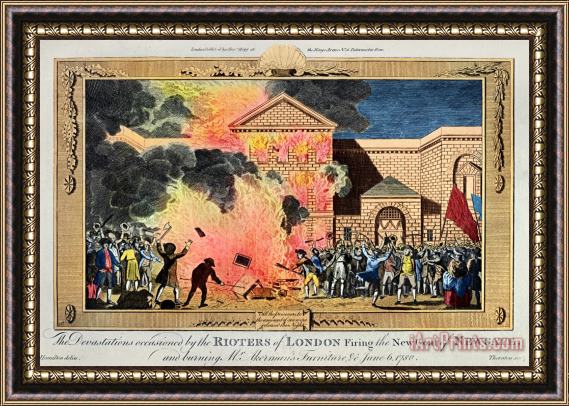 Others London: Gordon Riots, 1780 Framed Painting