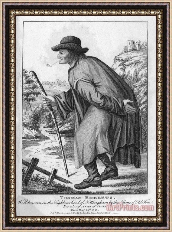 Others MAN WITH CANE, c1795 Framed Print