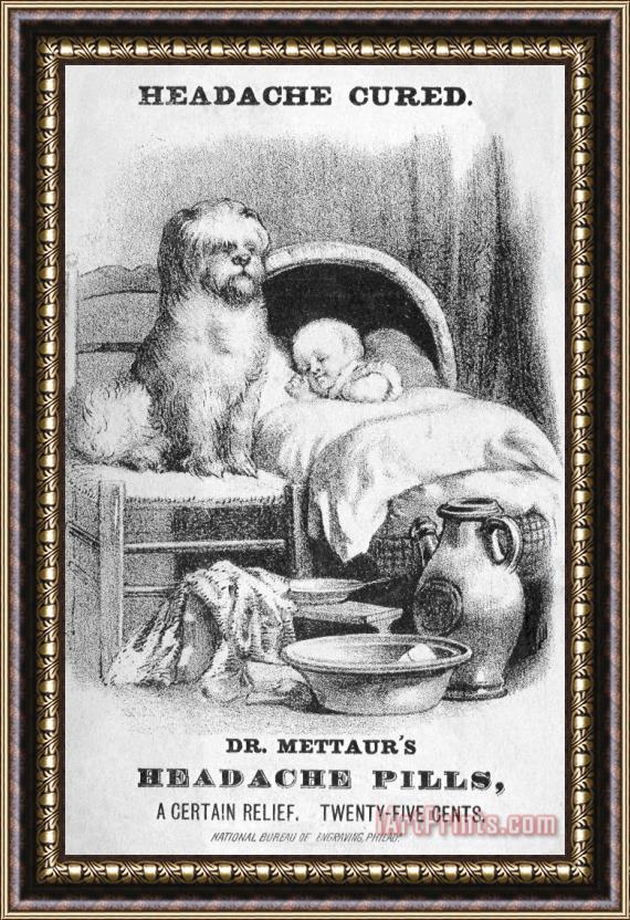 Others MEDICINE TRADE CARD, c1880 Framed Painting