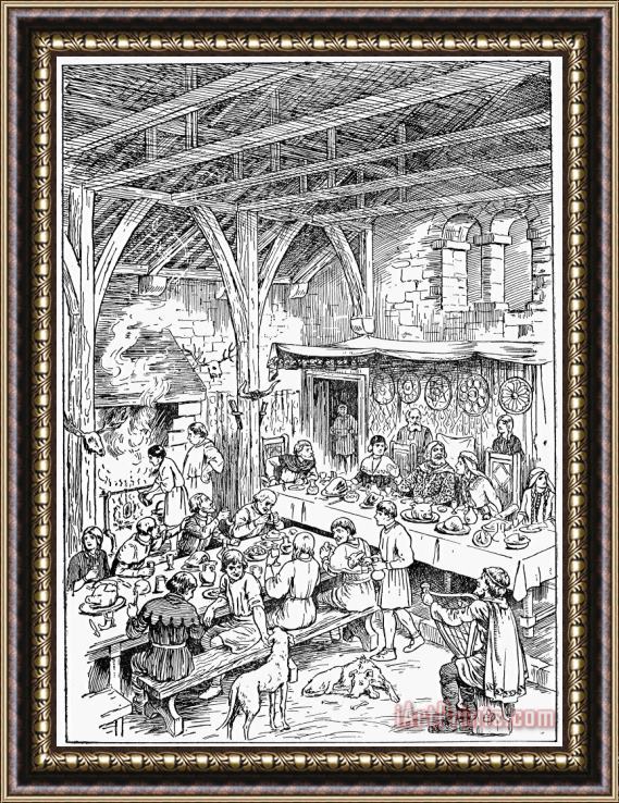 Others Medieval Dining Hall Framed Print