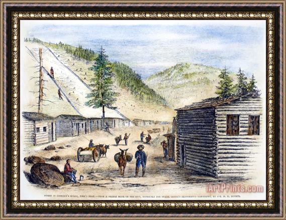Others Mining Camp, 1860 Framed Painting