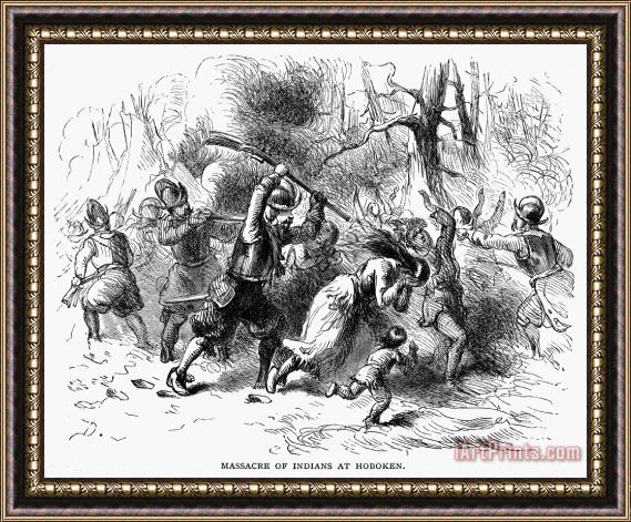 Others Native American Massacre, 1643 Framed Print