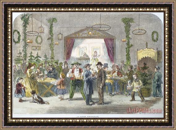 Others New York City Beer Hall Framed Painting
