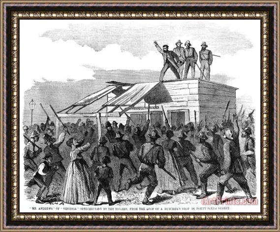 Others New York: Draft Riots, 1863 Framed Painting