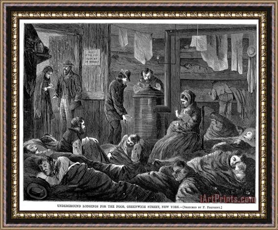 Others New York: Poverty, 1869 Framed Print