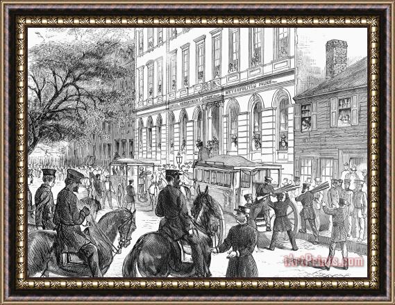 Others New York: Riot, 1871 Framed Painting