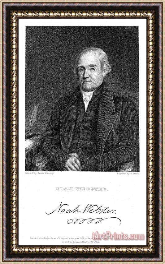 Others Noah Webster (1758-1843) Framed Print