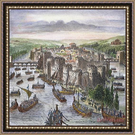 Others Norsemen In Paris, 885 A.d Framed Painting
