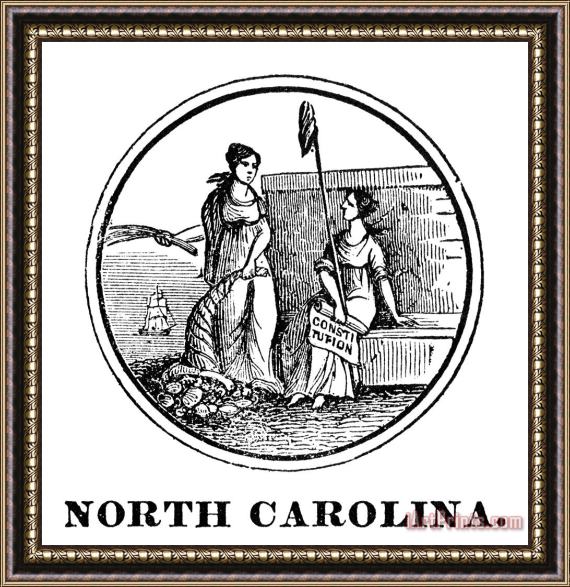 Others North Carolina State Seal Framed Painting