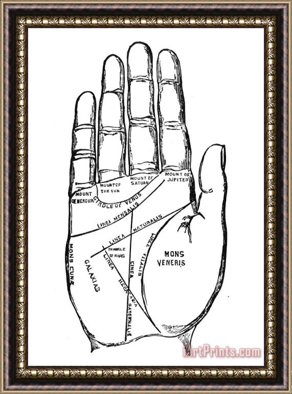 Others Palmistry Chart, 1885 Framed Print
