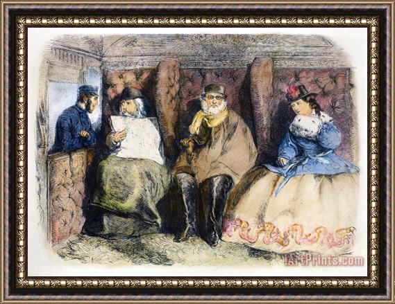 Others Passenger Car, 1864 Framed Painting
