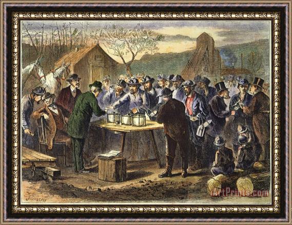 Others Pennsylvania: Voting, 1872 Framed Painting
