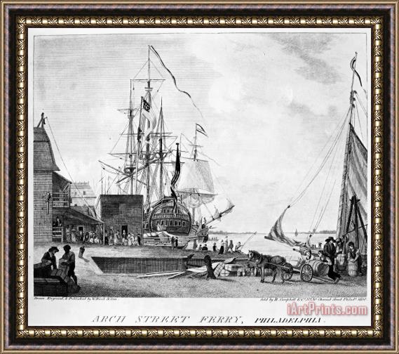 Others Philadelphia Ferry, 1800 Framed Print
