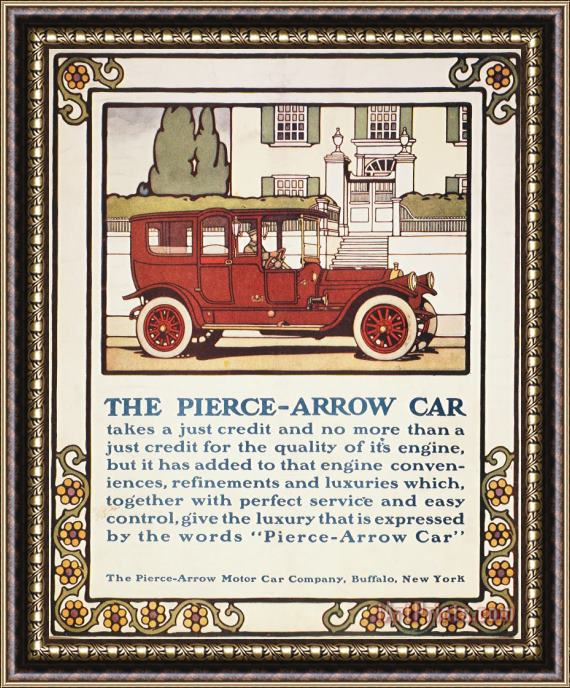 Others Pierce-arrow Auto Ad, 1914 Framed Painting