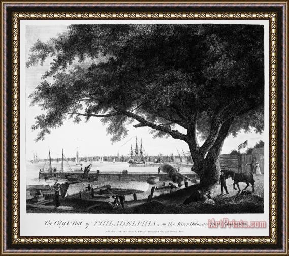 Others Port Of Philadelphia, 1800 Framed Painting