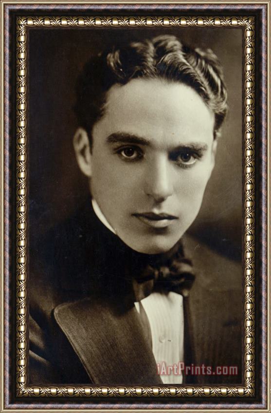 Others Postcard Of Charlie Chaplin Framed Print