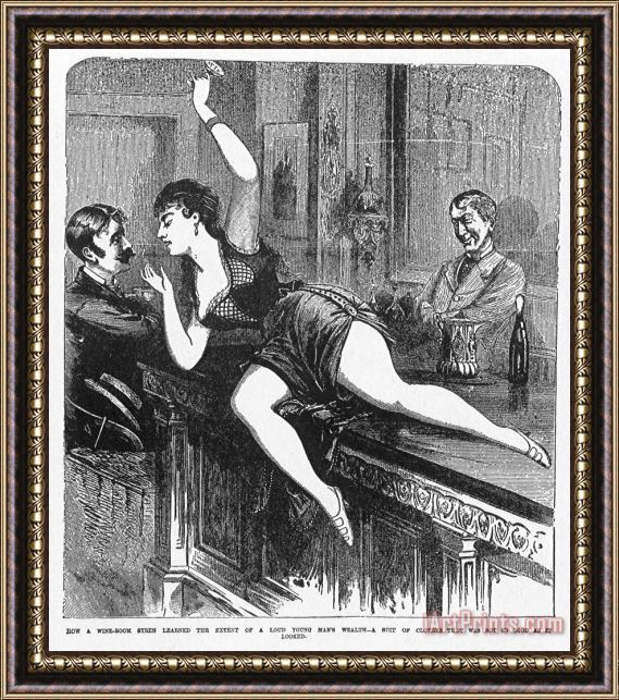 Others PROSTITUTION, c1880 Framed Painting