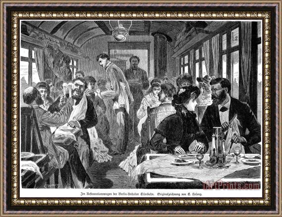 Others Railroad: Diner, 1881 Framed Painting