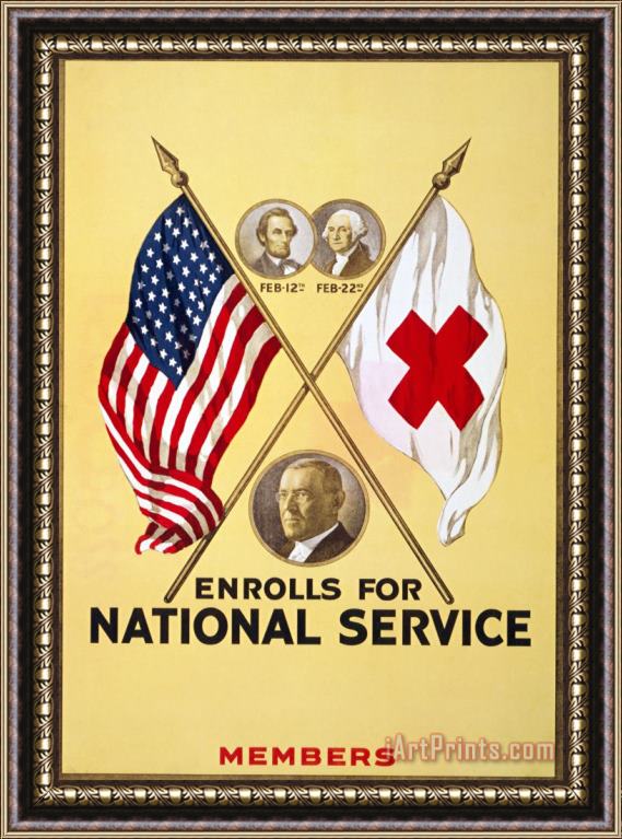 Others Red Cross Poster, 1919 Framed Painting