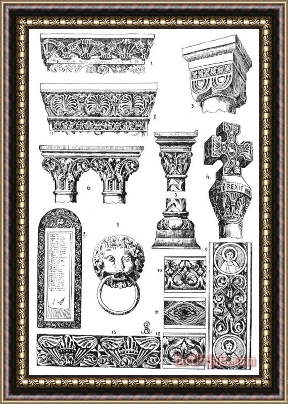 Others Romanesque Ornament Framed Print