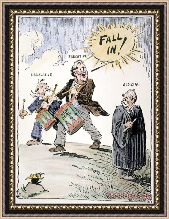 Others Roosevelt Cartoon, 1937 Framed Print