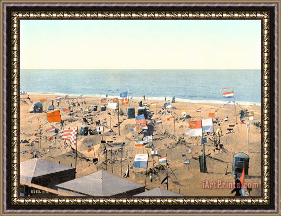 Others SAND CASTLES, c1895 Framed Painting