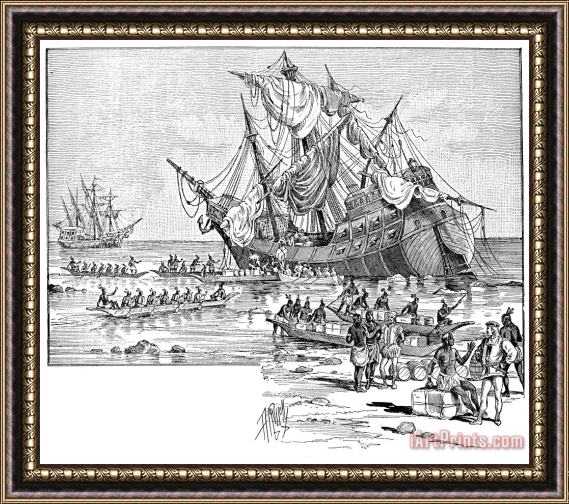Others Santa Maria: Wreck, 1492 Framed Print