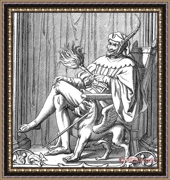 Others Satan Enthroned Framed Painting