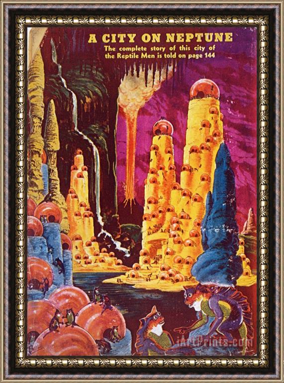 Others Science Fiction Magazine Framed Painting