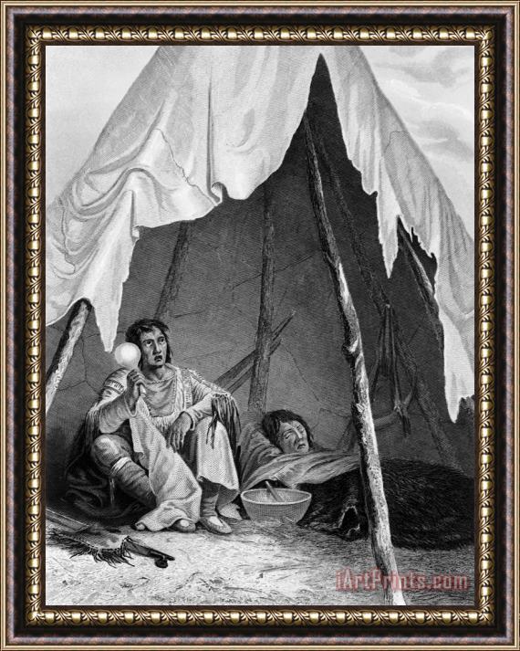 Others Shaman And Patient, 1851 Framed Painting