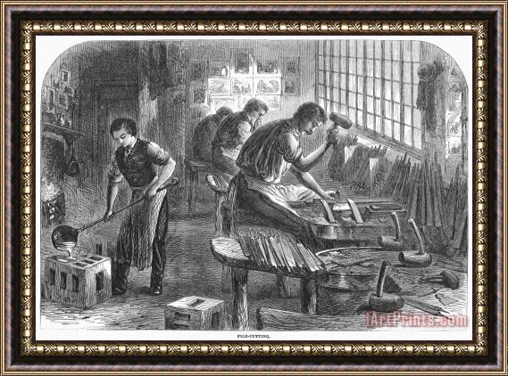 Others Sheffield: Factory, 1866 Framed Painting