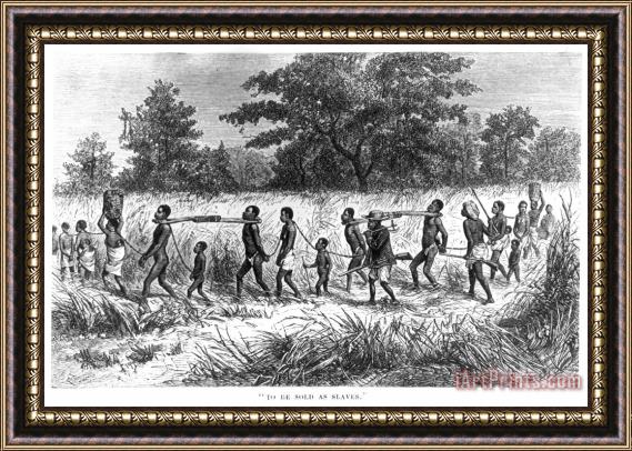 Others SLAVE TRADE: 19th CENTURY Framed Painting