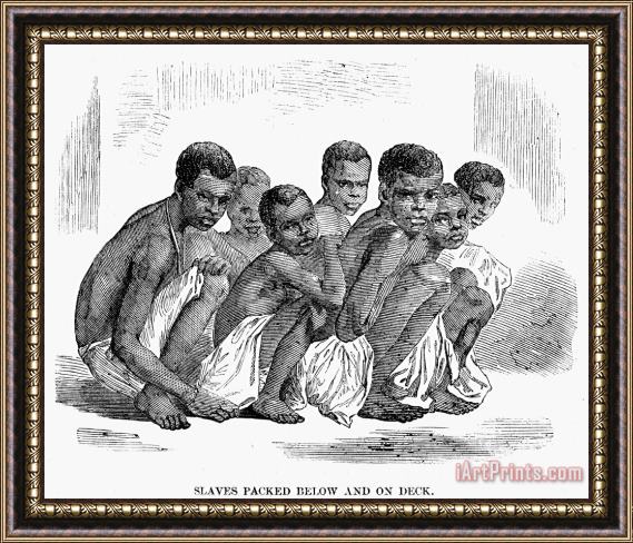 Others Slavery: Slave Ships, 1857 Framed Painting