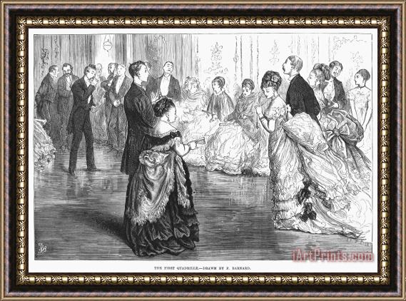 Others Social Dancing. 1873 Framed Painting